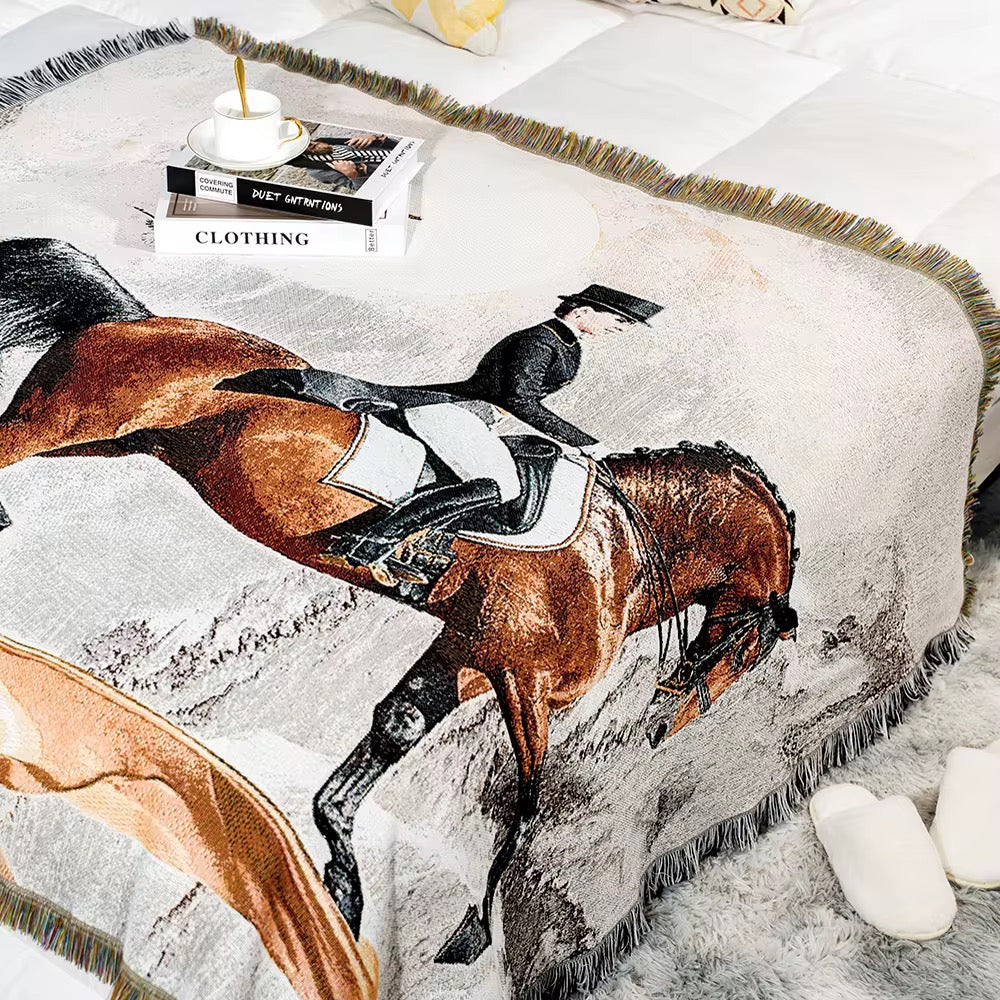 THD Dressage Print Tapestry Throw