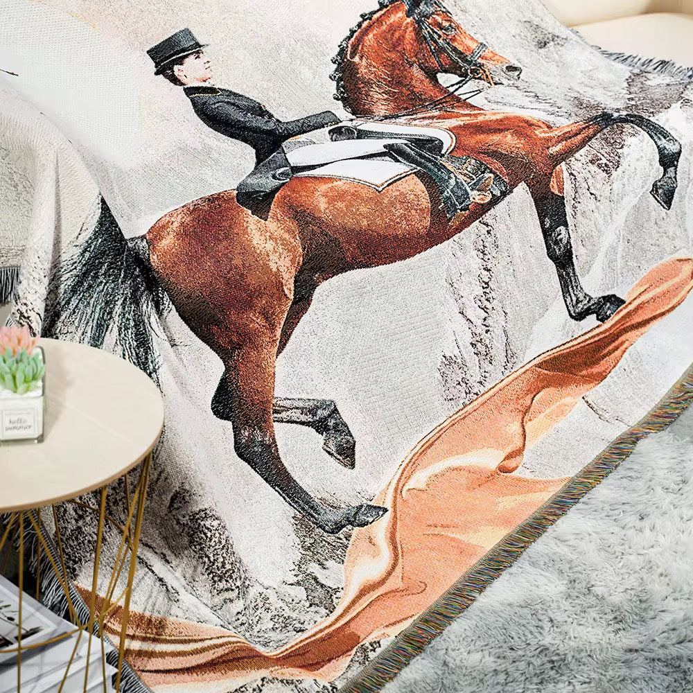 THD Dressage Print Tapestry Throw