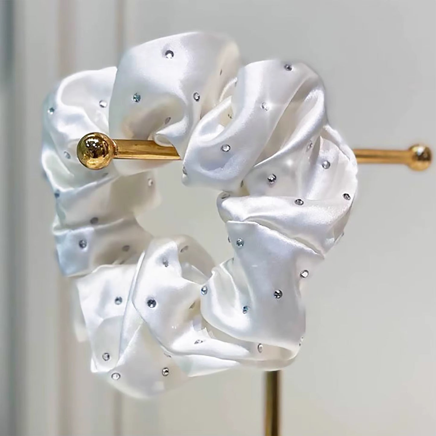 THD Mulberry Silk Diamanté Scrunchie