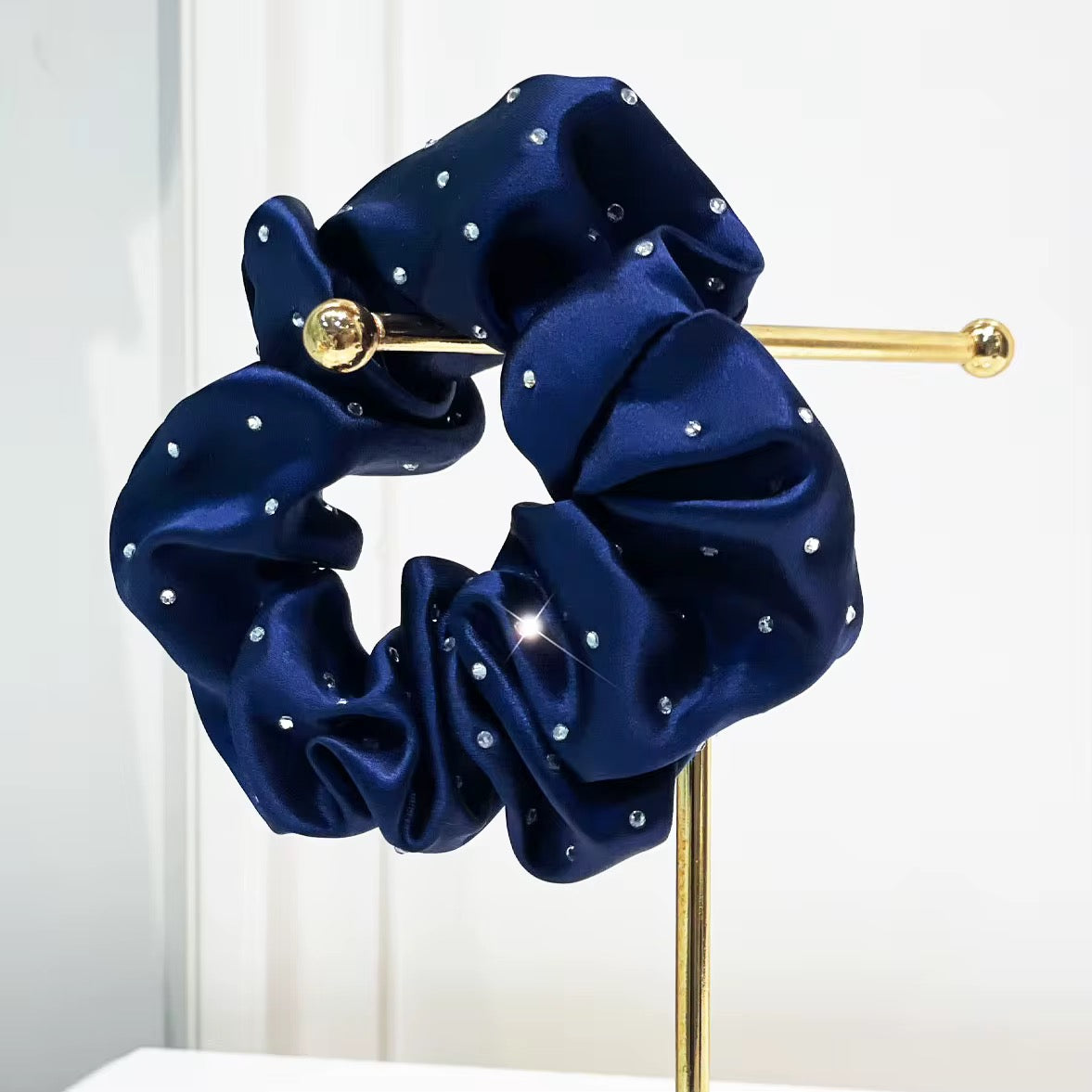 THD Mulberry Silk Diamanté Scrunchie