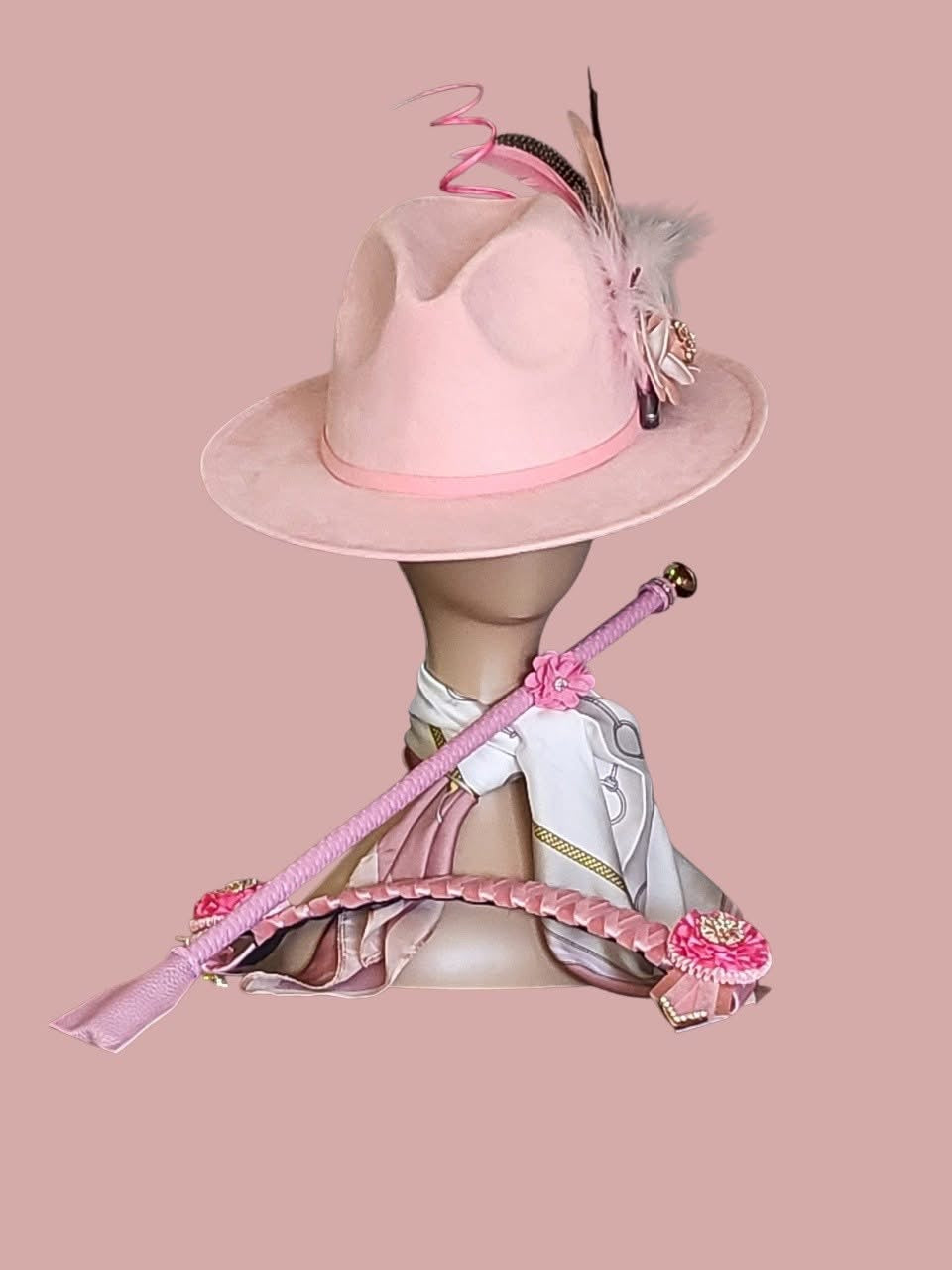 Parkhill Baby Pink Fedora with Feather Pin