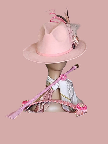 Parkhill Baby Pink Fedora with Feather Pin