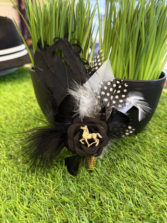 Parkhill Feather Pin Black