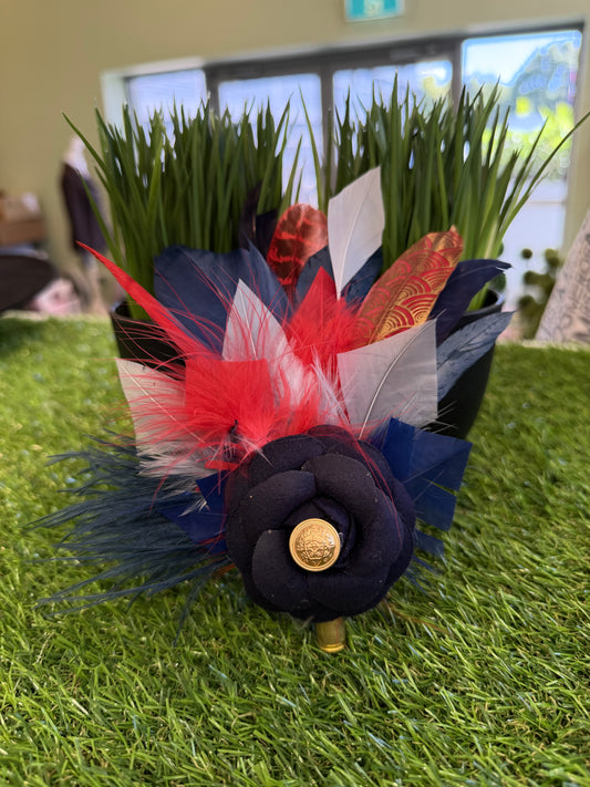 Parkhill Feather Pin Navy/Red