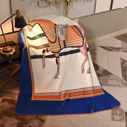 TESS Horse Design Velveteen Throw/Blanket