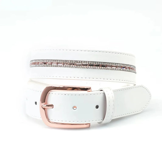 Cavaleira Equestrian Limited Edition Belt - Snow Crystal Rose