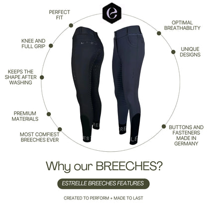 Estrelle Design Crystal Chain Breeches - White