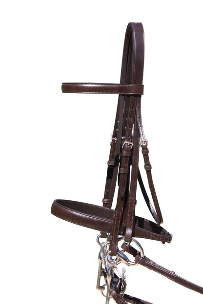 White Horse Equestrian Imperial Gold Crown Weymouth Bridle