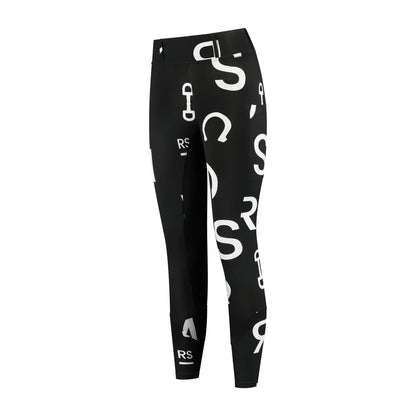 Mrs Ros Silhouette Riding Breeches - Jet Set Logo Anthracite
