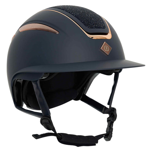 Imperial Riding Riding Helmet IRHOlania Deluxe Big Visor - Navy/RoseGold