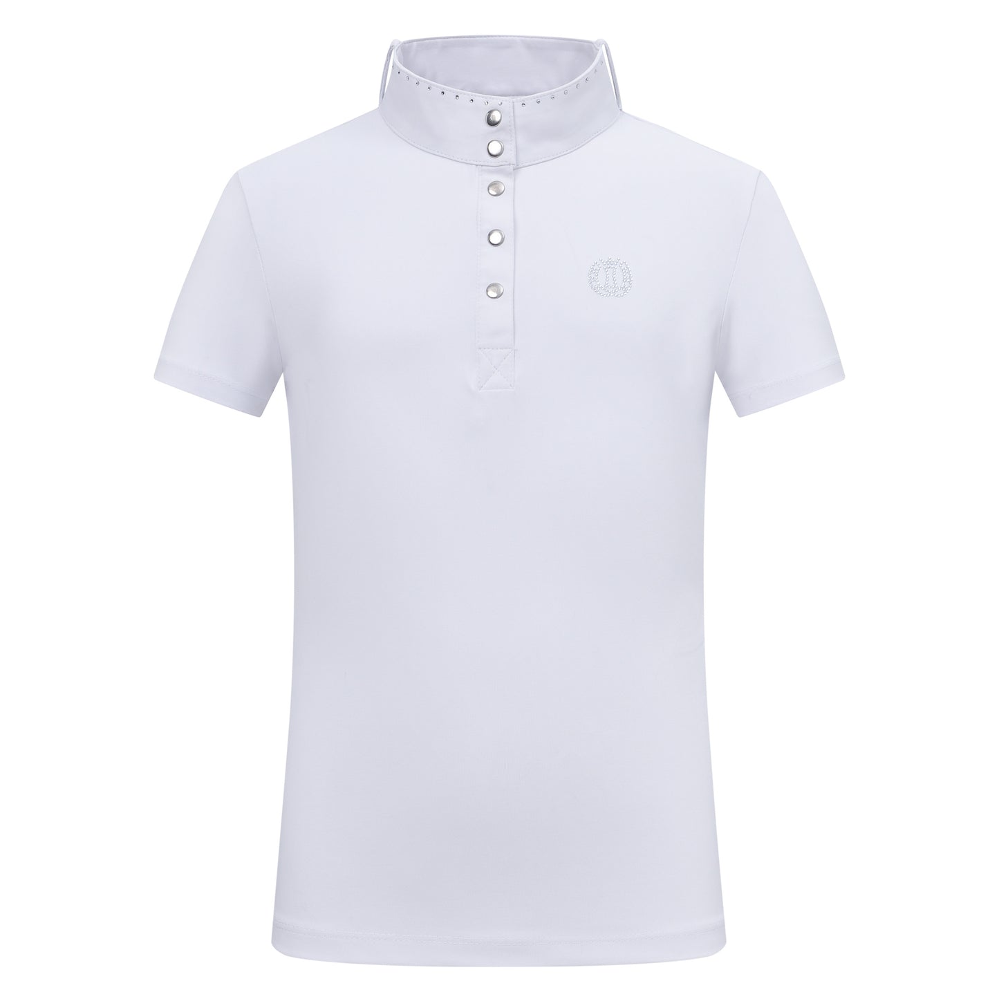 Imperial Riding Kids Competition Shirt IRHBasic Glam - White and Navy