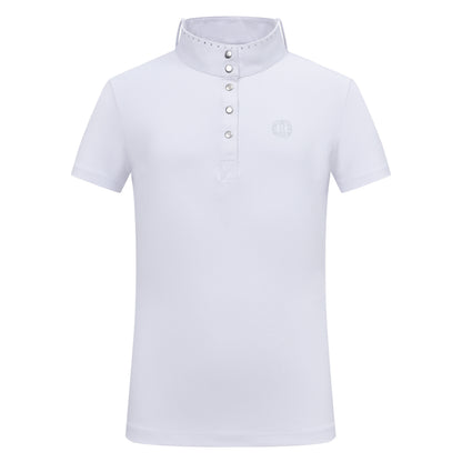 Imperial Riding Kids Competition Shirt IRHBasic Glam - White and Navy