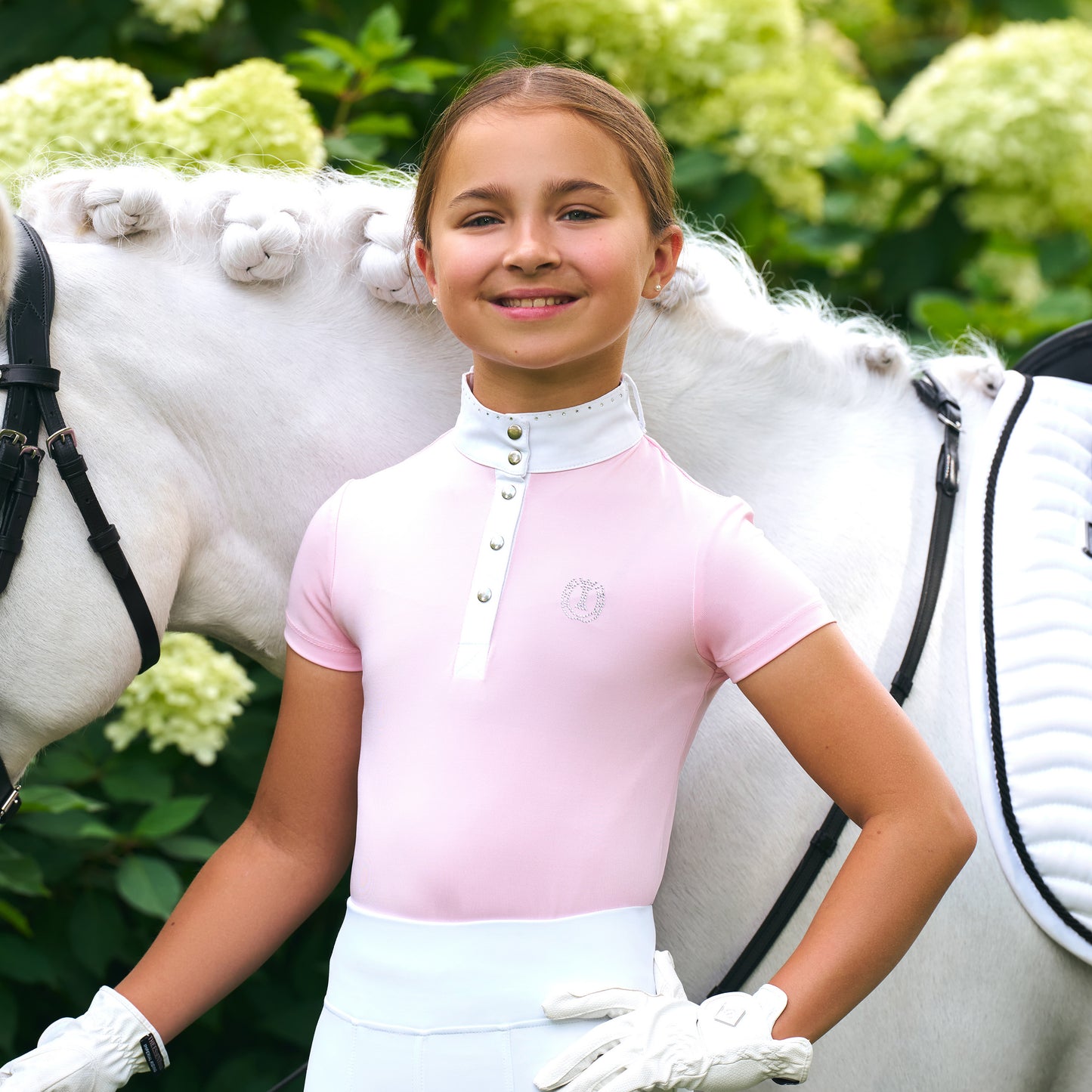 Imperial Riding Kids Competition Shirt IRHBasic Glam - Candy Floss and Wisteria