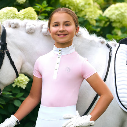Imperial Riding Kids Competition Shirt IRHBasic Glam - Candy Floss and Wisteria