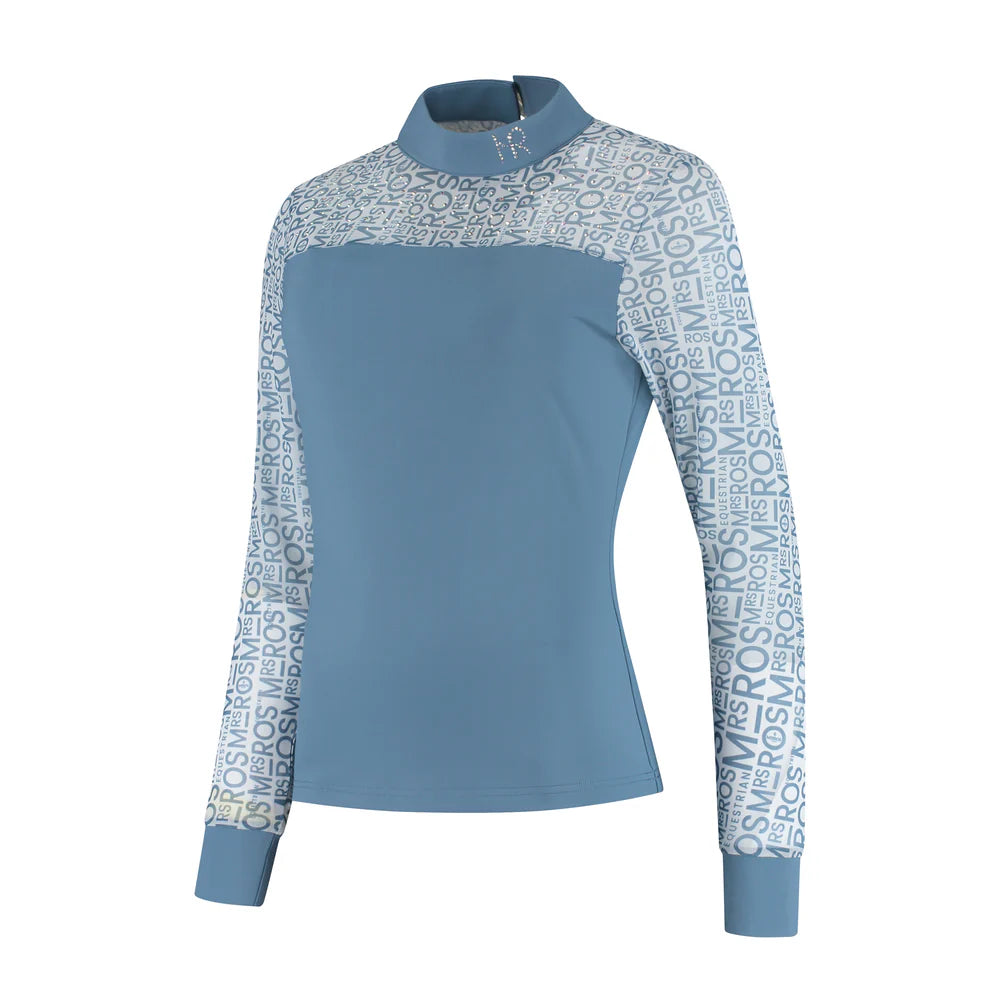 Mrs Ros Competition Mesh Long Sleeve Top - Blush Noir