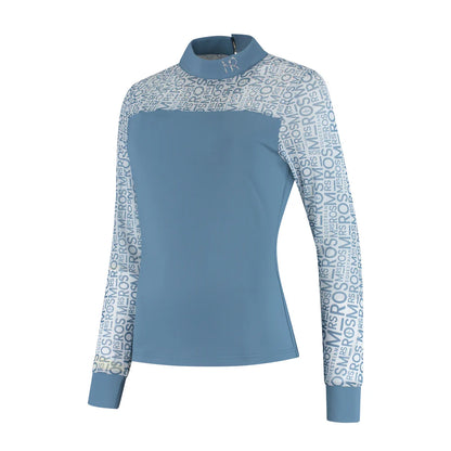 Mrs Ros Competition Mesh Long Sleeve Top - Blush Noir
