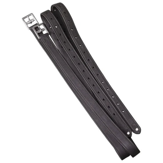 SD Design Super Soft Stirrup Leathers with One Crystal - Black