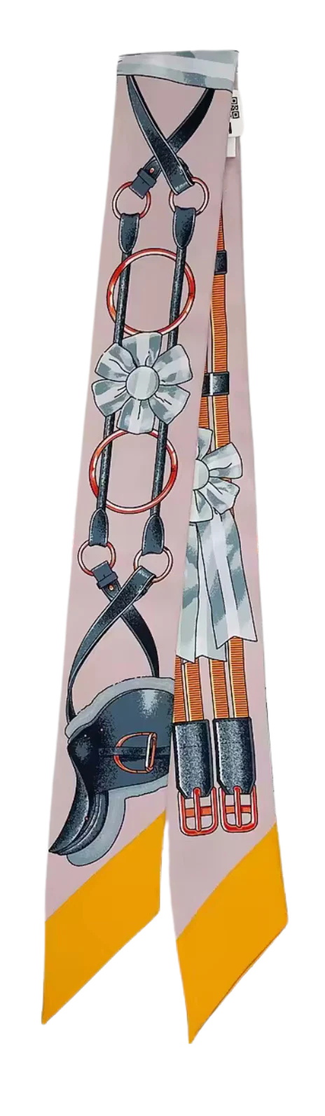 ORLANDO Horse Design Twilly Scarf, Hair or Handbag Tie - Pure Silk