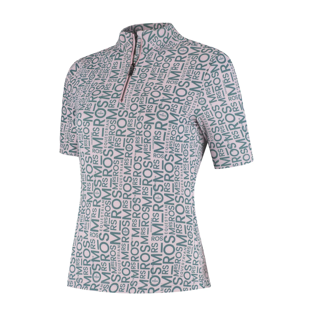 Mrs Ros Multilogo Short Sleeve Training Top - Blush Noir