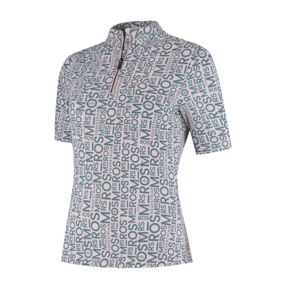 Mrs Ros Multilogo Short Sleeve Training Top - Blush Noir