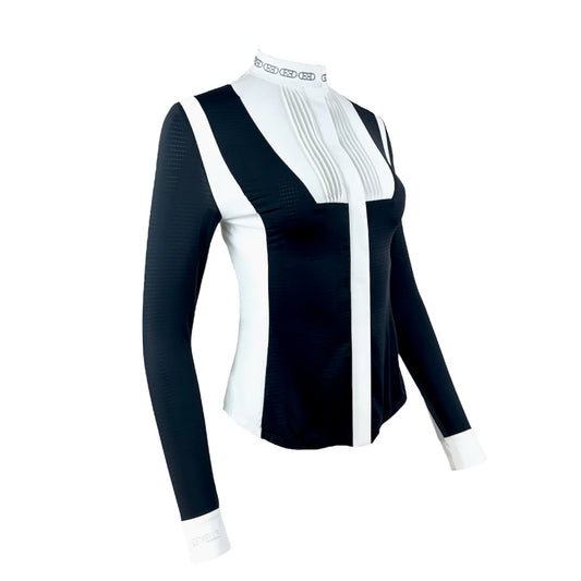 Estrelle Design Crystal Chain Competition Shirt LS - Navy