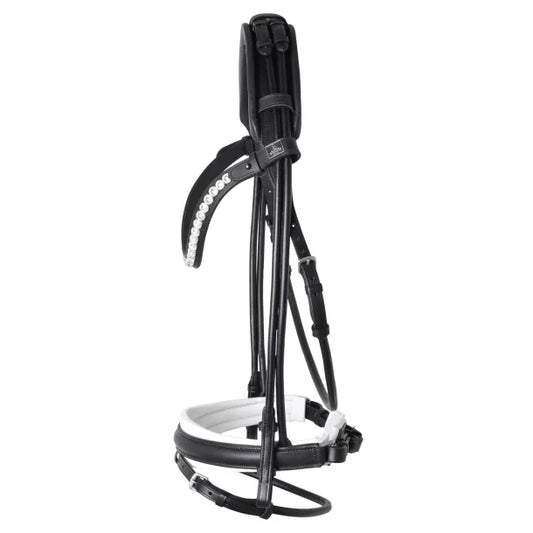 SD Design Duke De Niro II Rolled Bridle - Black/White