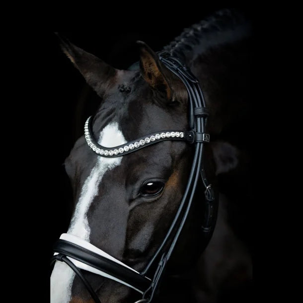 SD Design Duke De Niro II Rolled Bridle - Black/White