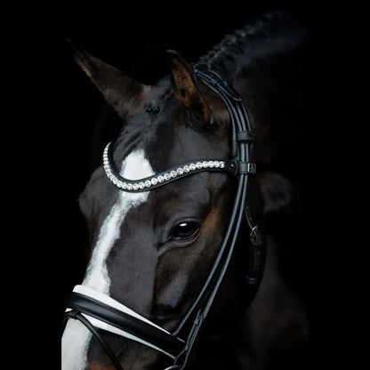 SD Design Duke De Niro II Rolled Bridle - Black/White