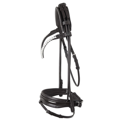 SD Design Zhivago Rolled Bridle - Black/Black Patent