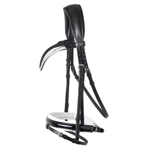 SD Design Gracieux Bridle - Black/White/Patent