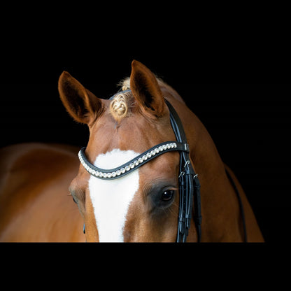 SD Design Mystery Double Bridle - Black/Black/Glitter Patent