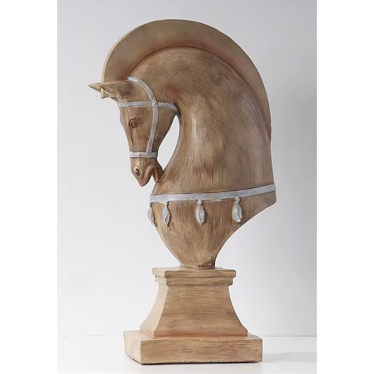 Vintage Horse Head Design Resin Figurine