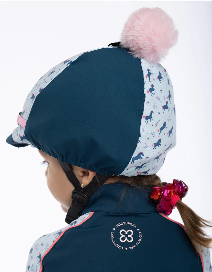 GiddyUp Girls Rosalind Helmet Cover - With Pom Pom