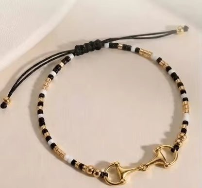 SOPHIE 18K Gold Plated Snaffle Bit Boho Adjustable Bracelet