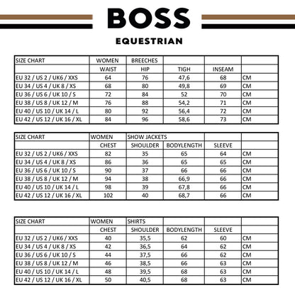 Boss Equestrian Ladies Hazel Knee Grip Breeches - Summer - Black and Sky Captain (Navy)