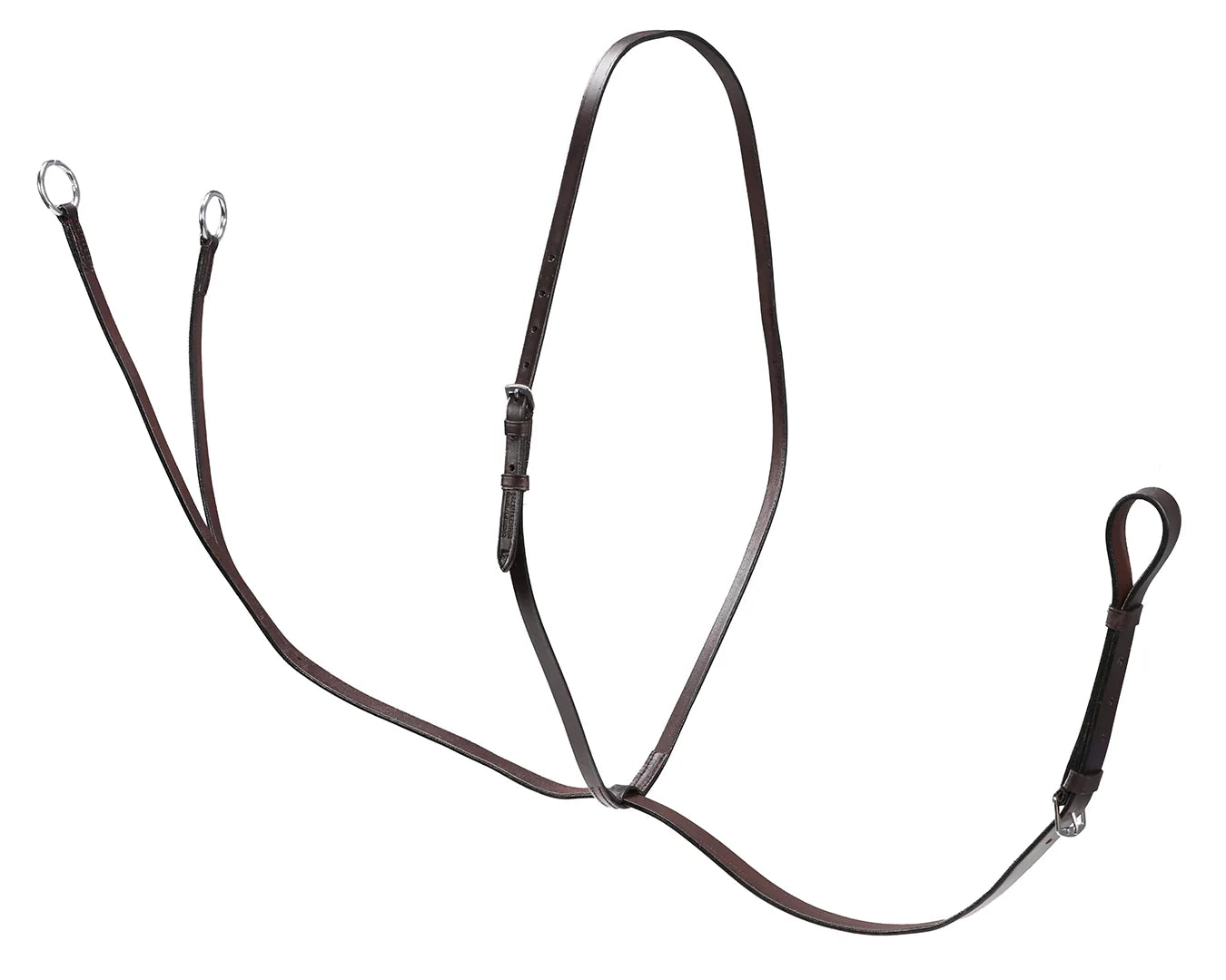 STC Leather Running Martingale - Red Brown