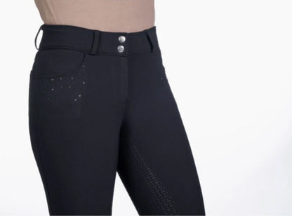 HKM Riding Breeches Silicone Full Seat - Savona - Black