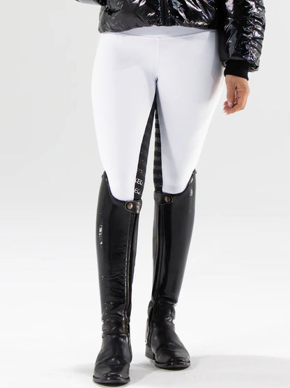 JnK Competition Tights - Snow White with Black Seat