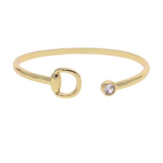 THD Snaffle Bit Bangle with Cubic Zirconia