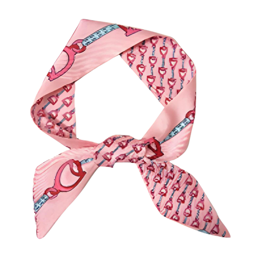 TANIA Horse Design Twilly Scarf, Hair or Handbag Tie - 85x5cm