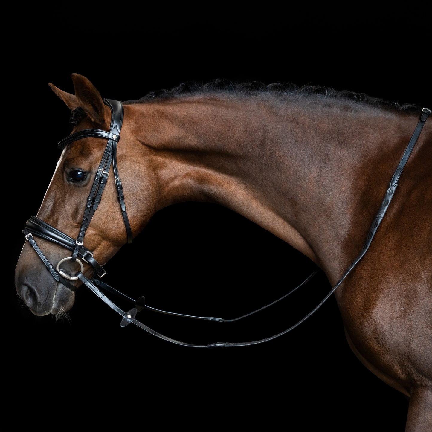 Imperial Riding Reins IRH Rubber with Thumb Grip