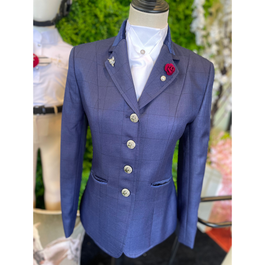 Top Shelf Childs Navy Fine Self Check Hunter Jacket - Childs Size 12 Only