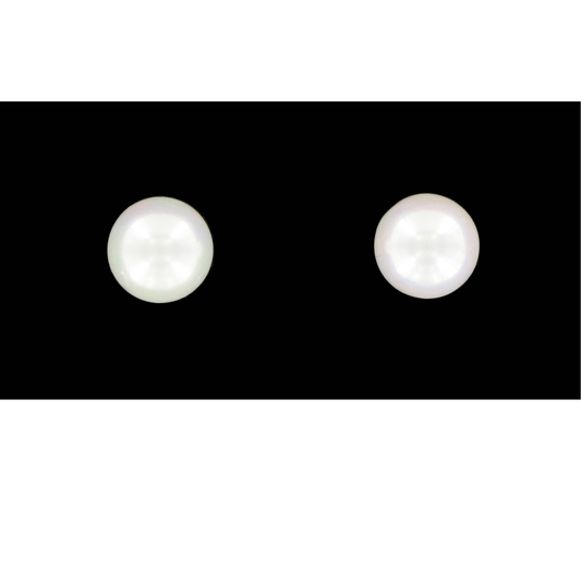 Tulmur White Stud Pearl Earrings