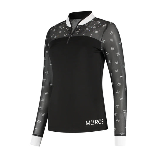 Mrs Ros Urban Chic Top - Mesh Black