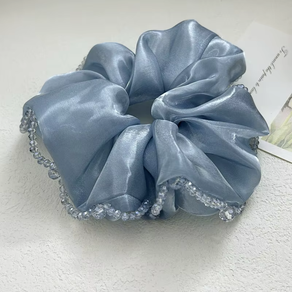 VERA Mesh Scrunchie with Crystal Edge