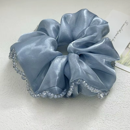 VERA Mesh Scrunchie with Crystal Edge