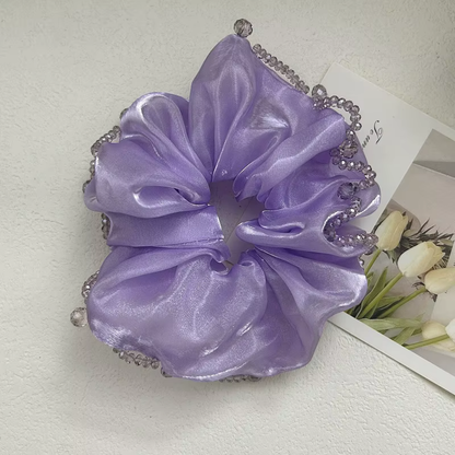 VERA Mesh Scrunchie with Crystal Edge