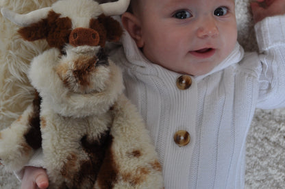 Jomanda Texas Longhorn Highland Cow Soft Toy Soother Comforter - 29cm
