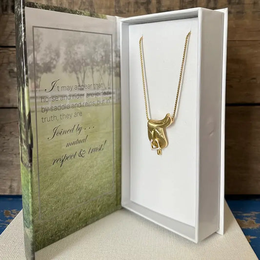 Carol Young Silver English Saddle Necklace