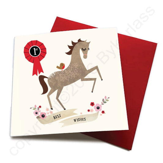 Wotmalike Best Wishes - Horse Greeting Card
